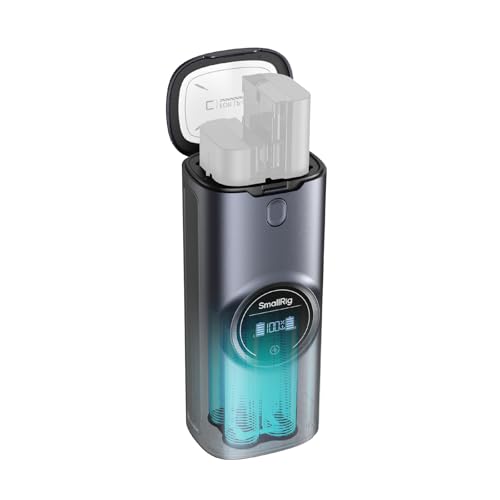 SMALLRIG LP-E6Pバッテリー用充電器 13600mAh(49.436Wh/7.27V) PD36W USB-C急速充電 二つ同時充電可 スマホ給電可 HDディスプレイ搭載 LED電池残量表示 多重防護 小型軽量 キヤノンに対応カメラ用バッテリー R6 Mark III/II、R5 Mark II、C50、R5、R6、R7、5D Mark IIに対応 5108