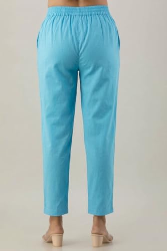 Image of Regular Fit Cotton Woman Trousers Pants Kurti Pant Casual Daily Formal Office Use