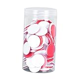 JunZheHub 100 Math Counters for Children with Storage Bucket - Two Color Counting Discs, Red White
