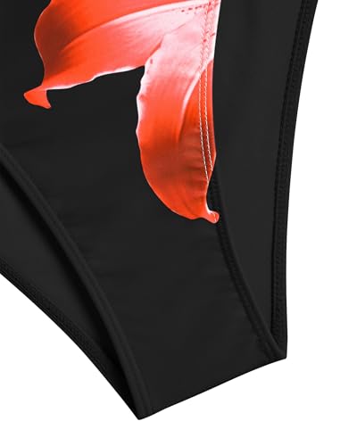 Image of ZAFUL Women's High Cut Bandeau Bikini Set Strapless Solid Color 2 Pieces Bathing Suit Swimsuit