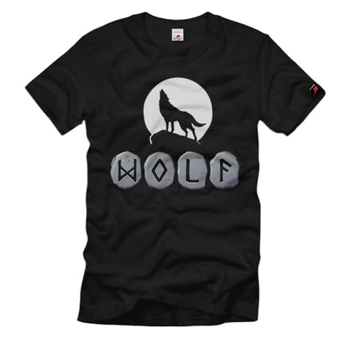 T-shirt Wolf Runensteine Odin coton durable qui ne déteint pas au lavage