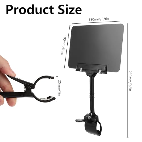 CYEER 10er Set Preisschilder mit Klammer (10x15cm), A6 Preishalter mit Doppelklemme, Wiederbeschreibbare Tafel-Clips für Gastronomie, Supermarkt, Buffet und Einzelhandel, Schwarz