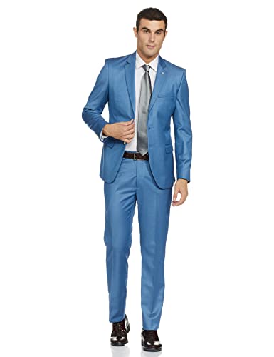 Image of Raymond Rayon Men's Full Sleeve Contemporary FIT Medium Blue Formal Suit