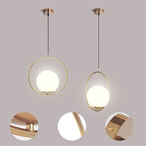 Lámpara Colgante E2 Vidrio Posmoderno Lámpara de Noche Decorativa 4