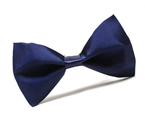 Image of JAGMOOLYA Products The Perfect Classic Satin Pre-Tied Bow Tie Formal Solid Tuxedo Bowtie Adjustable Length Many Colors and Styles Bow for Adults and Children
