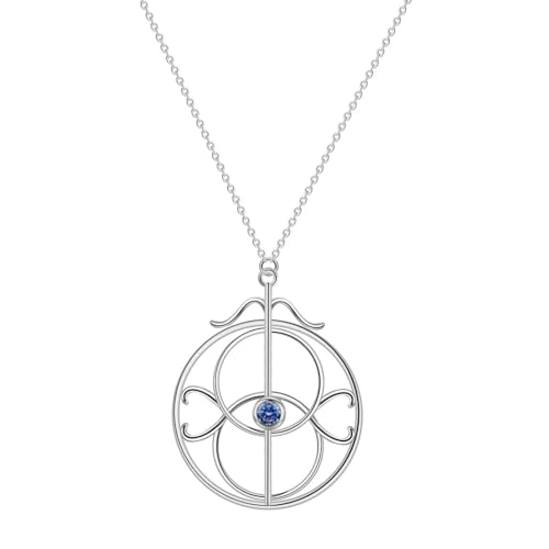 Eye of Elena Necklace for Women Throne of Glass Bookish Pendant Chain Silver Color Magic Bookish Charm Jewelry Gifts2