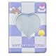 Kpop Fotokartenhalter Buch Fotokartenbinder, 3 inch Mini Fotoalbum Love Heart Hollow Small Kpop Album Binder 40 Pockets(Purple)