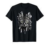 Abstract Feline Art Geometric Cat Lovers