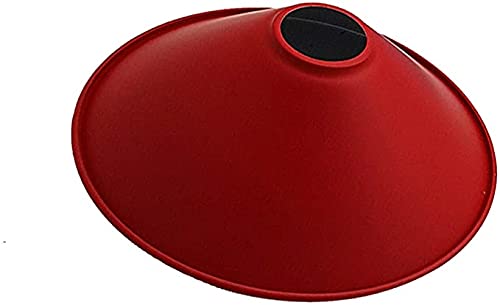 Retro Style Modern Lampshade, Ceiling Light Shade Metal Lampshade Fitting, Pendant Lamp White Inner Light Shade, Lamp Shades for Living Room,Bed Roomand Kitchen (Red) — image 1