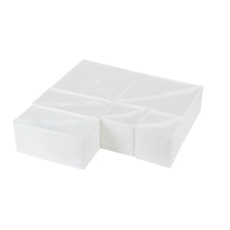 Unterwäsche Organizer,Schubladen Organizer Oxford Schublade Organizer Unterwäsche BH Aufbewahrungsbox Faltbare Kleiderschrank Aufbewahrungsbehälter Separator Kleidung Organisation Boxen(6PCS Gray Set)