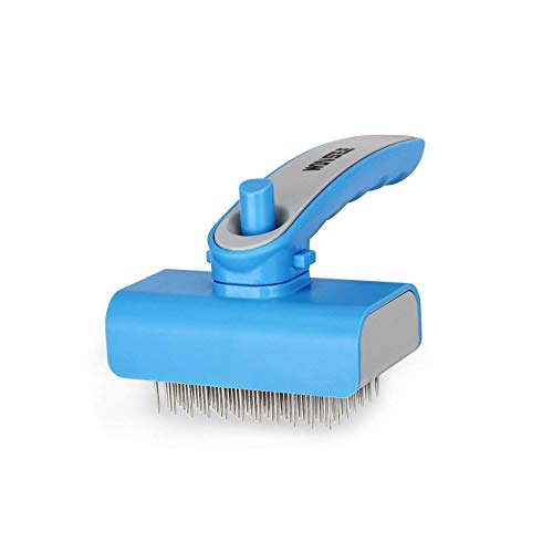WINSEE Dog Grooming Brush,Self Cleaning Slicker Brush with Retracting Bristles, Professional Shedding Tools for Dog Cat, Long Short Haired Pets