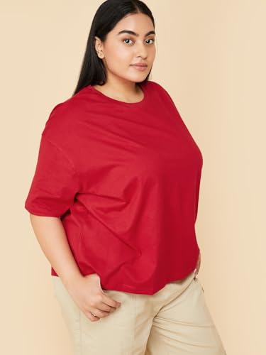 Image of Max Plus Size Women Solid T-Shirt