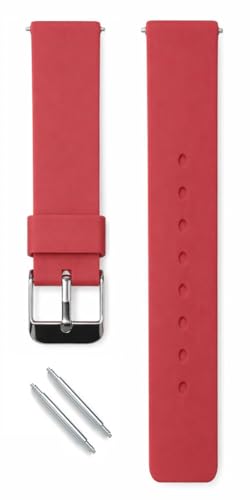Image of DREAMY DESIGNS 18mm Soft Silicone Waterproof Breathable Watch Strap Metal Buckle Replacement for Men & Women - PACK OF 1 (MAROON)