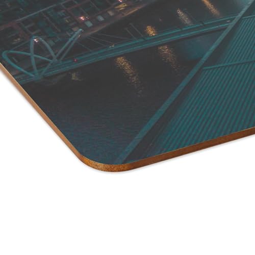 Sets de table souples dessous en liège napperons building grand format x4