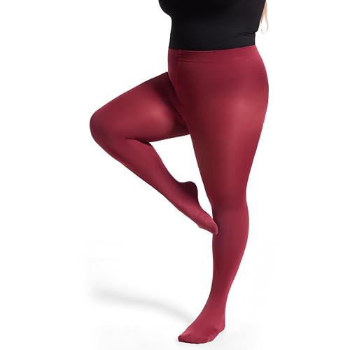 Image of Frola Plus Size Fleece Lined Tights Women Winter Warm Thermal Tights, 11+ Colors High Waisted Opaque Pantyhose