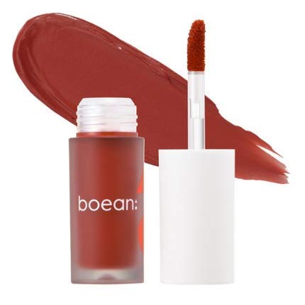BOEAN Velvet Fit Lip Tint (Kiss of mood) Light Velvet Texture Fixed Persistence Lips Moisturized Soft Brush Type Vivid color, 1 Count