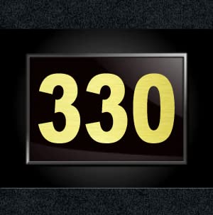Number Plate 330 Room, Hotel, Hospital, Lodge,Apartment, Flat,Door  No,College, Library, Rack Numbers Warehouse, Black Acrylic Background with  Gold Letter with PVC Waterproof Black Sticker : Amazon.in: Home & Kitchen