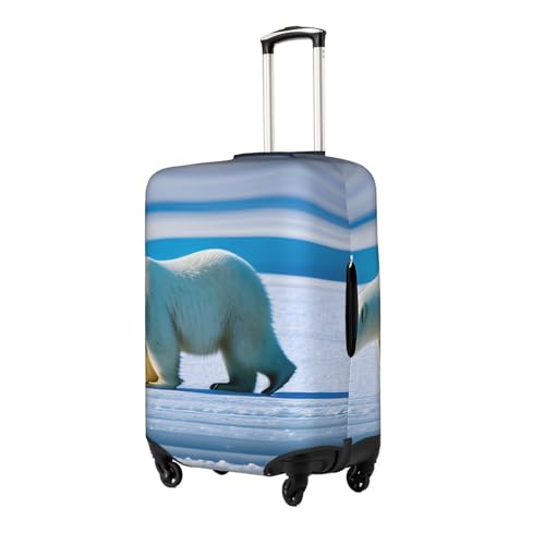 Polar Bear Ice Tsa Approved Luggage Cover For 18-32 Inch Suitcases Scratch-Resistant Stretch Luggage Cover2