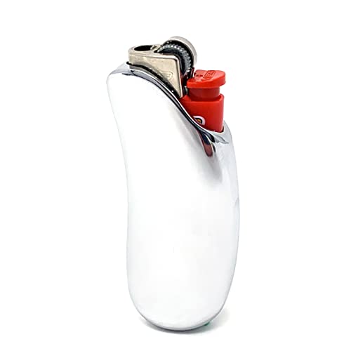 Image of IN SELECT Premium Metal Lighter Case Cover Holder Lighter Pouches Fits BIC Mini Size J5 One Piece in Silver
