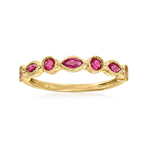 Rs Pure By Ross-Simons 0.60 Ct. T.w. Ruby Ring In 14Kt Yellow Gold. Size 6 #TOP19