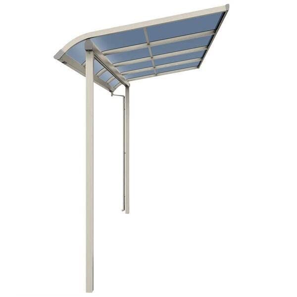 【受注生産品】YKKAP テラス屋根 ソラリア 壁付納まり 積雪50cm 柱奥行移動タイプ メーターモジュール 2間 × 3尺 フラ