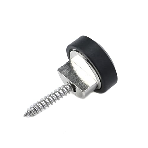 Image of 4 Sets Mirror Clip Round Glass Clamps Clips Mirrors Holder Supporting Sheet Hanging Glass Clips for Dresser Bathroom Walls Fixed Home Hardware Accessories 0.75 inch (Black)