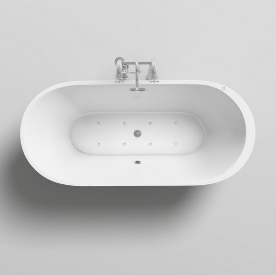 Bagno Italia Nowoczesna wanna wolnostojąca biała centrum łazienka łazienka 170x80 stondowane