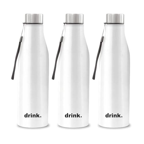Image of Clay Craft VACBOTT Bingo Single Walled Non Insulated Water Bottle-1200ML, 3-Piece(Silver) Leak Proof | Easy Grip |Easy To Carry| Gym Bottle | Home | Kitchen | Hiking | Treking Bottle | Travel Bottle