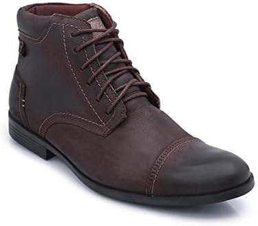 Sapato Social Cano Alto Bergally Em Couro Marrom Masculino (43, Marrom) |  Amazon.com.br