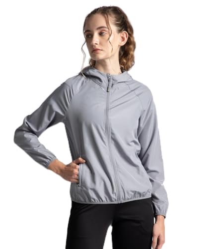 Image of Jockey MW50 Women's Microfiber Fabric Relaxed Fit Raglan Styled Water Resistant Hoodie Jacket with Stay Dry Treatment
