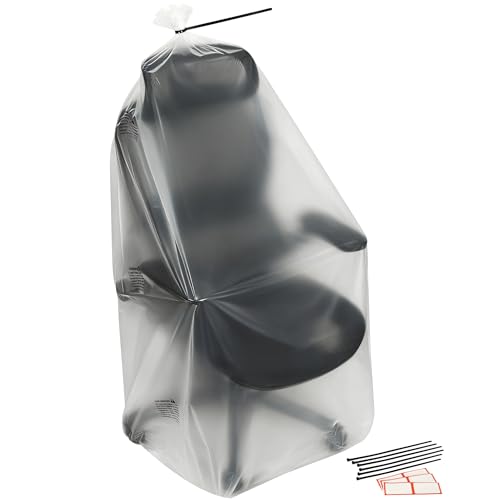 Storage Standard Large Clear Plastic Bags for Storage 6-Pack - Waterproof Extra Large Plastic Bags with Zip Ties, Heavy-Duty Cover for Rugs, Patio Cushions, Décor & Oversized Items - 45 x 65 Inches