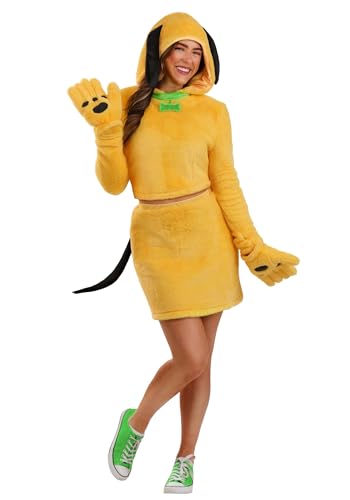 Disney Pluto Costume for Women - Adults Outfit with Collar Skirt Hood Ears Gloves and Tail