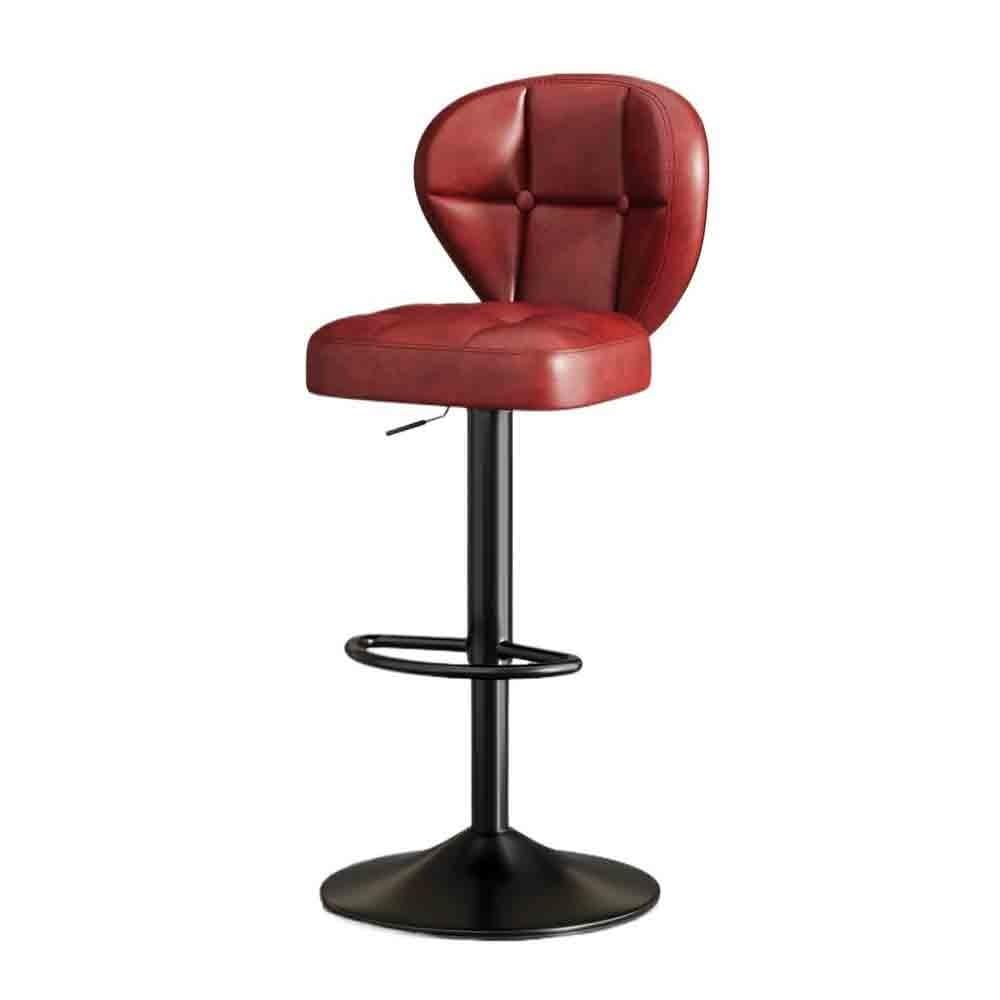 Tabouret de bar rouge chaise haute élévatrice rembourrée pour table haute