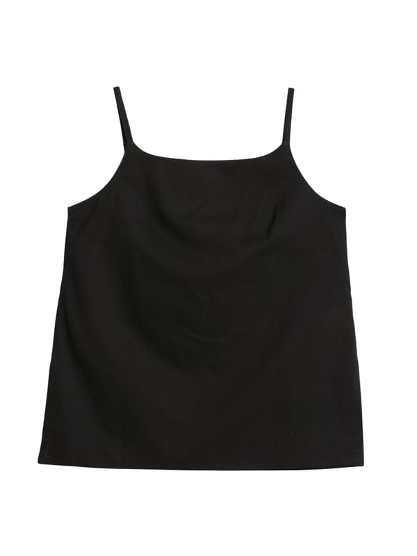 Image of SAADAA Pack of 3 Women's Camisole - 100% Cotton | Black, White & Nude | Soft, Breathable Innerwear for Daily Comfort