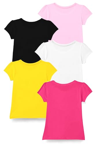 Image of Kuchipoo Girls Half Sleeves Regular Fit Cotton T-Shirt