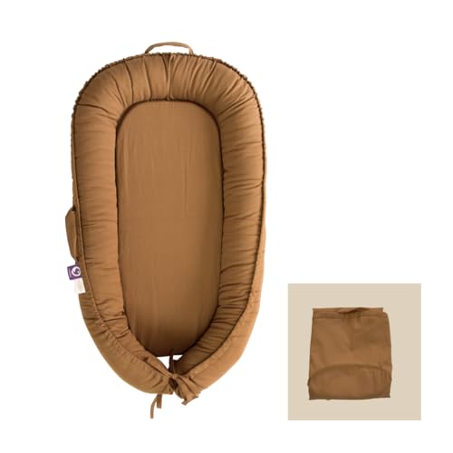 Image of Infant Lounger Cover, 100% Organic Cotton, Newborn Essentials, Baby Gifts | Cover Only (GoldenBrown)