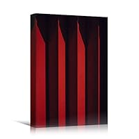 Canvas Wall Art Red Building Pattern Abstract Architecture & Maps Building Chic Home Office Photography - 12x18 inches