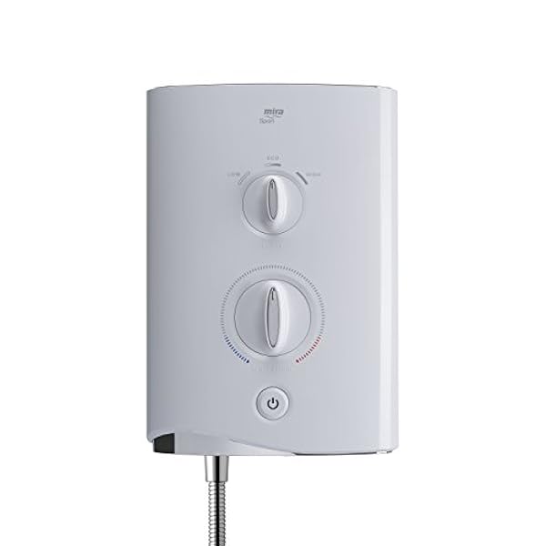 Ducha eléctrica Mira Sport Milti-Fit de 9,8 kW, color blanco y cromado, 1.1746.010, blanco, 1.1746.010