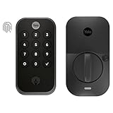 Yale Assure Lock 2 Touch Deadbolt, Black Suede Entry Door Lock with Touch Digital Keypad Keypad and Fingerprint Scanner and Back-Up Key, (No Wi-Fi), YRD410-F-BLE-BSP