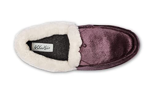 OLUKAI Ku'una Lanui Women's Slipper, Soft Velvet & Dual-Density PU Footbed for All-Day Comfort, Breathable & Supportive Drop-In-Heel, Cute & Casual Slip-On Design2