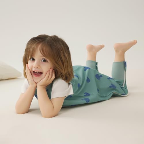 Image of Duomiaomiao 0.5 TOG Wearable Blanket 6-12 Months,Toddler Sleep Bag 100% Cotton,Breathable Lightweight Baby Sleep Sack with Feet