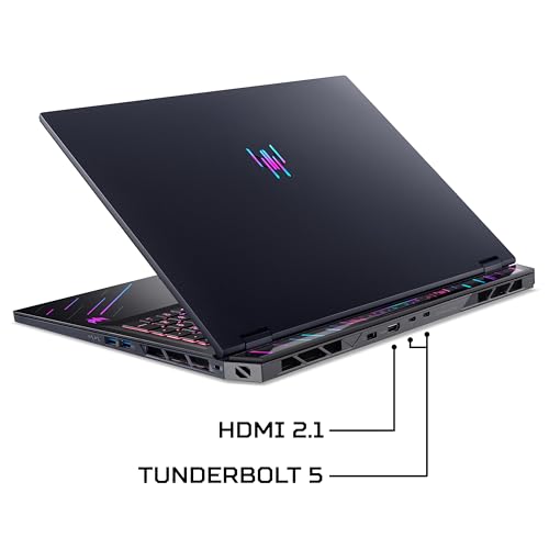 acer Predator Helios 18 AI PH18-73 Gaming Laptop - Intel Core Ultra 9 275HX, 32GB, 1TB Gen5 SSD, NVIDIA GeForce RTX 5080, 18" WQXGA 250Hz Mini LED, Windows 11, Black - Image 4