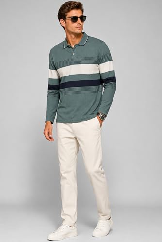 Image of SANE ORIGINALS Full Sleeves Textured Polo Tshirt for Men with Pocket || Long Sleeves Collar and Pocket T-Shirt for Men