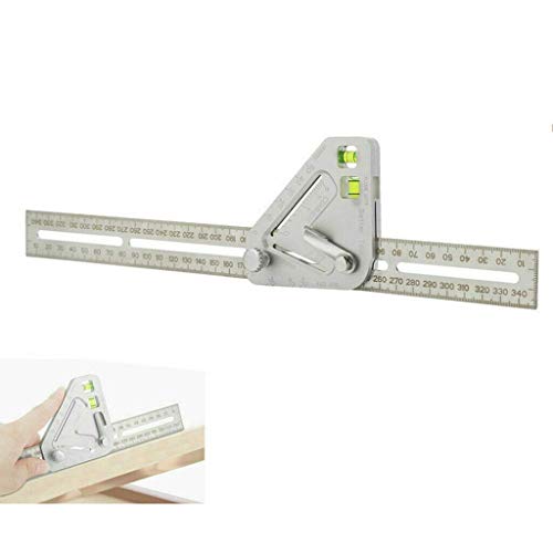 Regla de ángulo para carpintería en aluminio y acero inoxidable miniatura 4