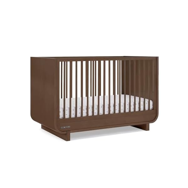 Delta children rhodes 4 in 1 convertible crib greenguard gold certified teak brown  urban country home decor