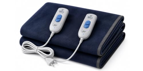 Image of Bell electric blankets -Zed Certified Double Bed Heating Blanket- Double Bed electric Heating Warmer with 4 Heat Settings -Shock Proof with Low Power Consumption just 150 Watt. Size (5 Feet x 5 Feet).