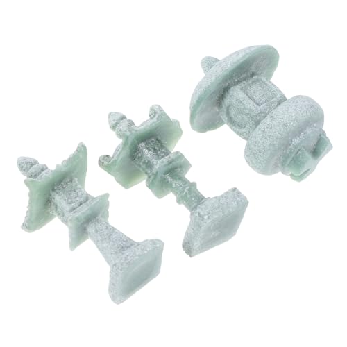 UKCOCO 3 Minifiguras De Bonsái con Farol De Piedra Adorno para Jardín Farol Japonés Decoración para Pecera Figuras De Jardín En Miniatura Decoración Asiática para Exteriores