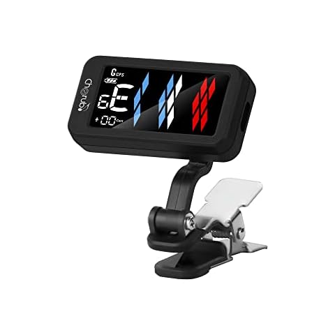 CHERUB WST-905Li Rechargeable Clip Tuner, Rechargeable, Easy to Read Display, Multiple Tuning Modes, Also Equipped with Ukulele and Base Mode, Compact Size, CPS Tuning, Automatic Power Off Function Cover