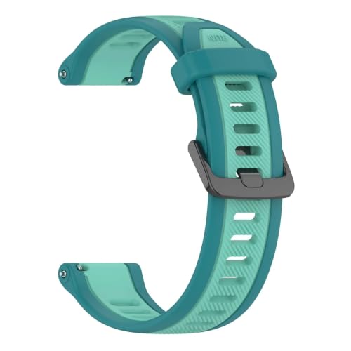 SRMVRNKNNK 20mm�X�g���b�v Fit For Garmin Fit For Forerunner 165 �o���h �u���X���b�g�o���h Fit For Forerunner 265s �X�|�[�c�X�g���b�v�ɓK��(Teal blue,18mm)