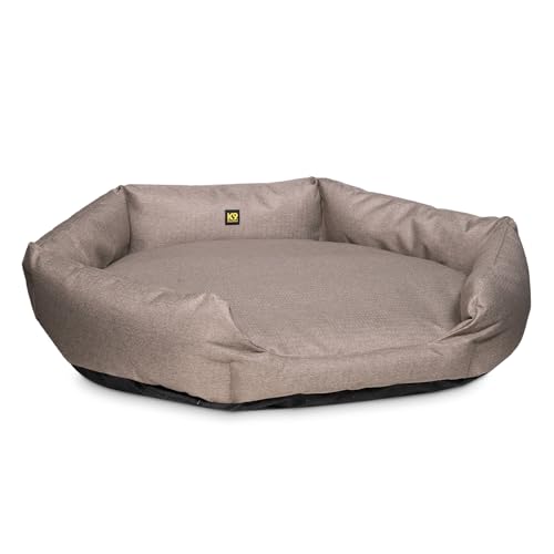 Image of K9 Ballistics Tough Ripstop Oval Bolster Dog Bed, Large, Taupe
